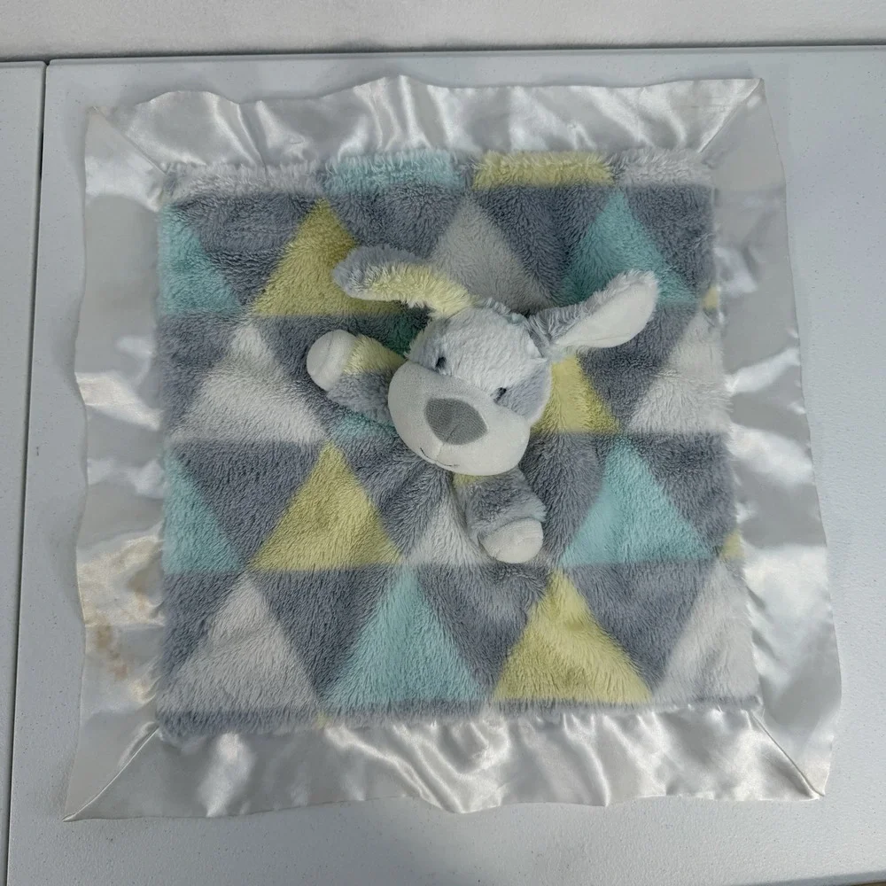 Baby Essentials Dog‎ Lovey Puppy Security Blanket Satin Trim Pastel Snuggle Dog